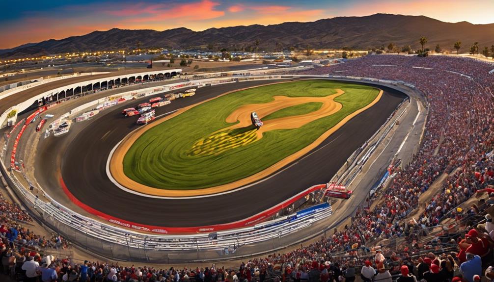 racing cars on track